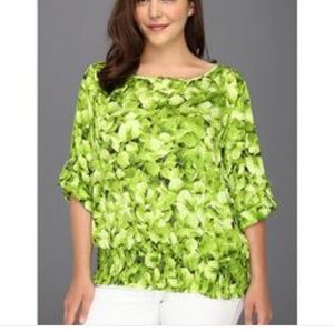 Green Michael Kors Plus Size Blouse - 3x